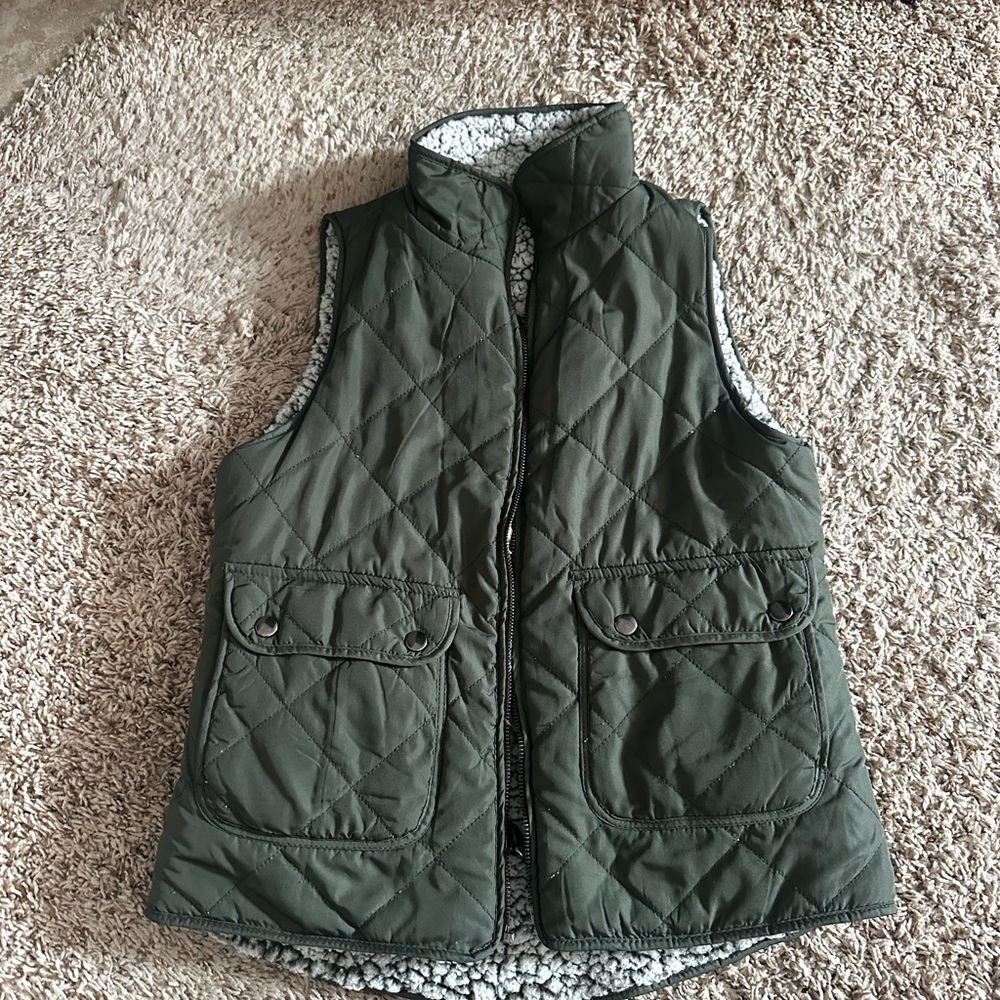 Quilted Green Vest